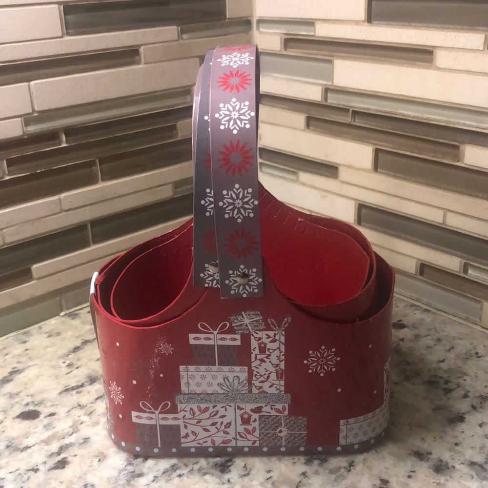 Christmas Nesting Baskets Gift Wrap Home Decor